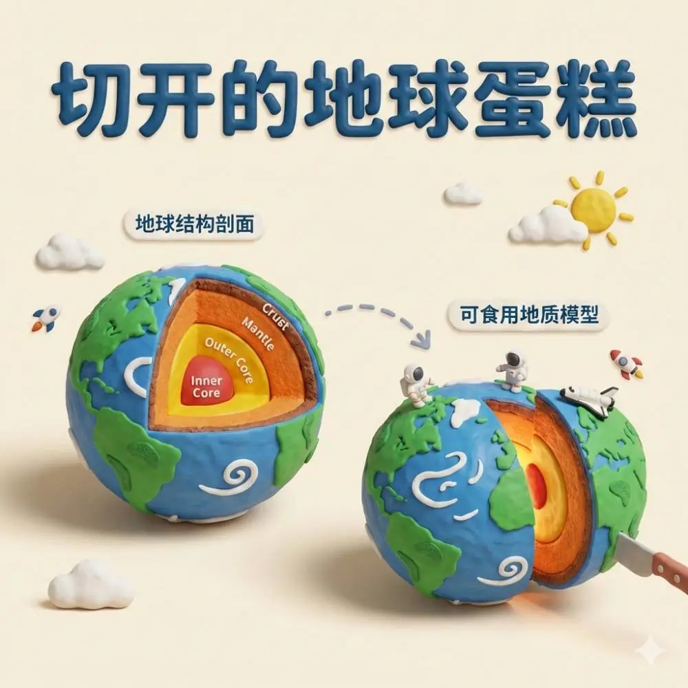 切开的地球蛋糕